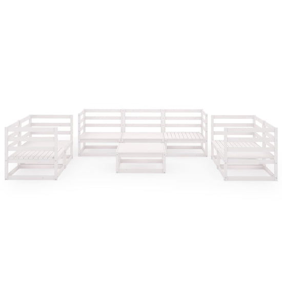 8-delige Loungeset massief grenenhout wit MeubelReus