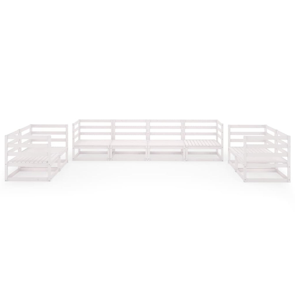 8-delige Loungeset massief grenenhout wit MeubelReus