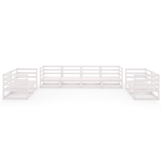 8-delige Loungeset massief grenenhout wit MeubelReus