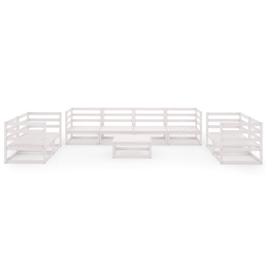 9-delige Loungeset massief grenenhout wit MeubelReus