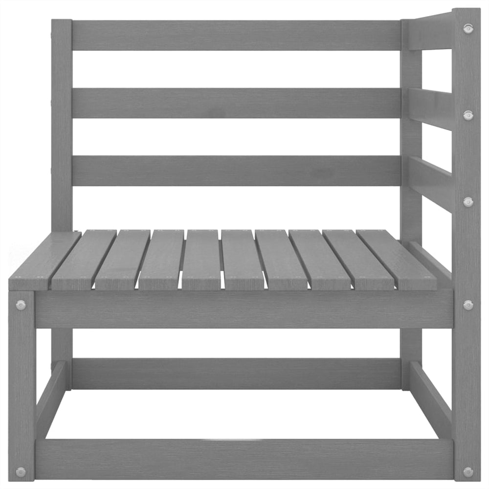 3-delige Loungeset massief grenenhout grijs MeubelReus