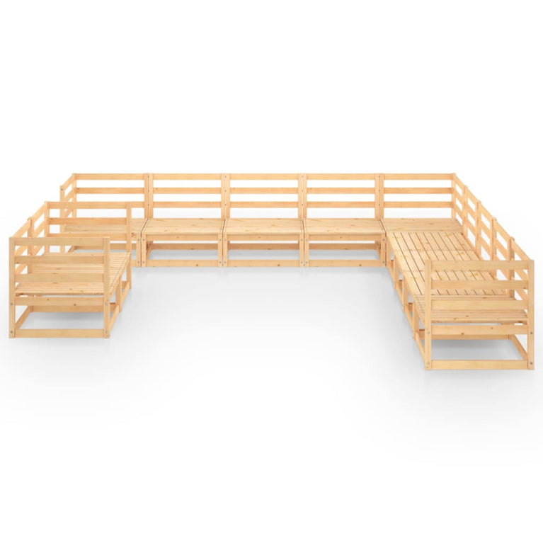 11-delige Loungeset massief grenenhout