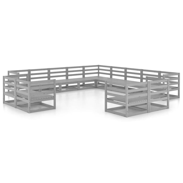 13-delige Loungeset massief grenenhout