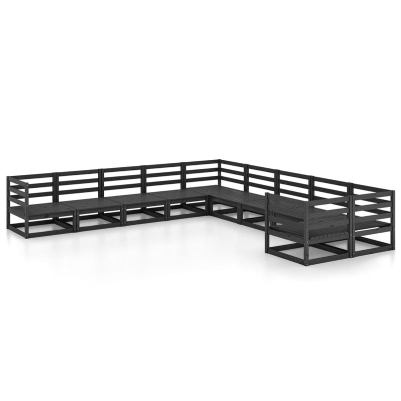 10-delige Loungeset massief grenenhout