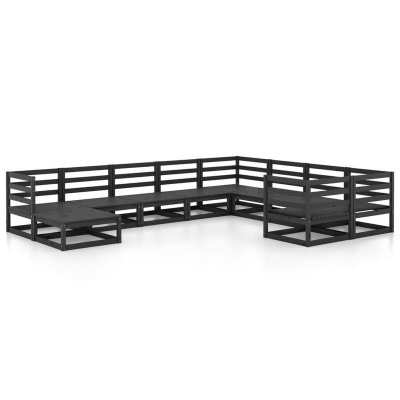 10-delige Loungeset massief grenenhout
