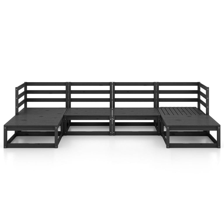 6-delige Loungeset massief grenenhout