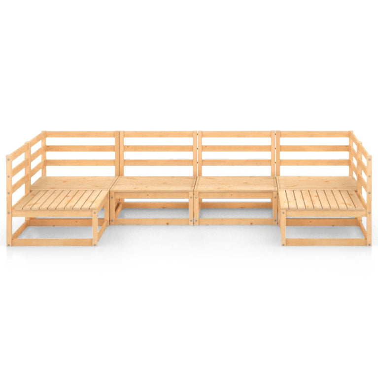 6-delige Loungeset massief grenenhout