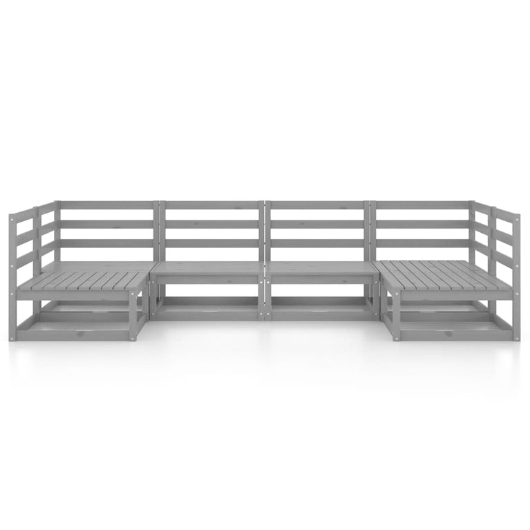 6-delige Loungeset massief grenenhout