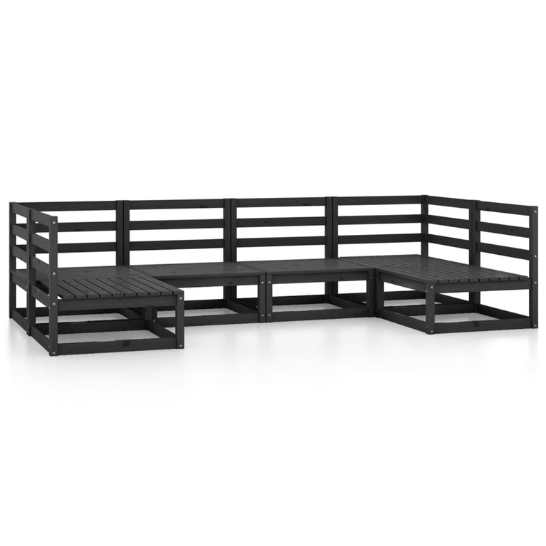 6-delige Loungeset massief grenenhout