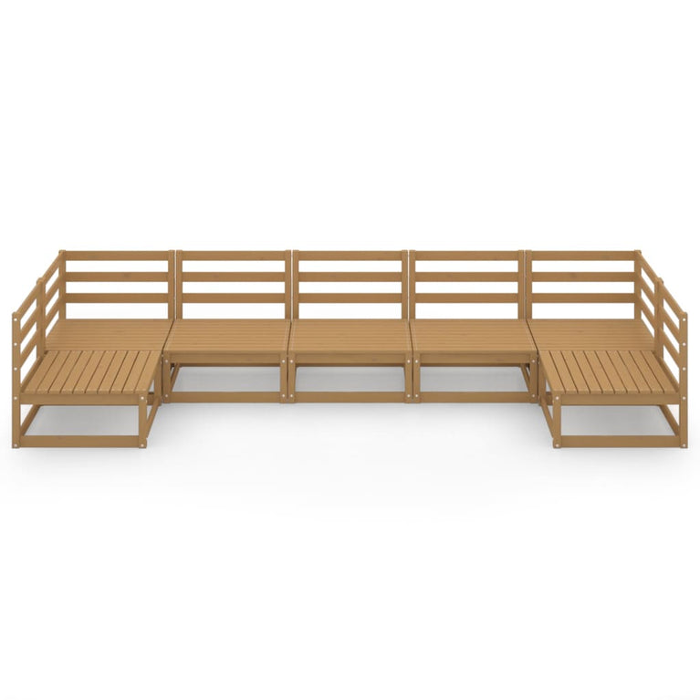 7-delige Loungeset massief grenenhout