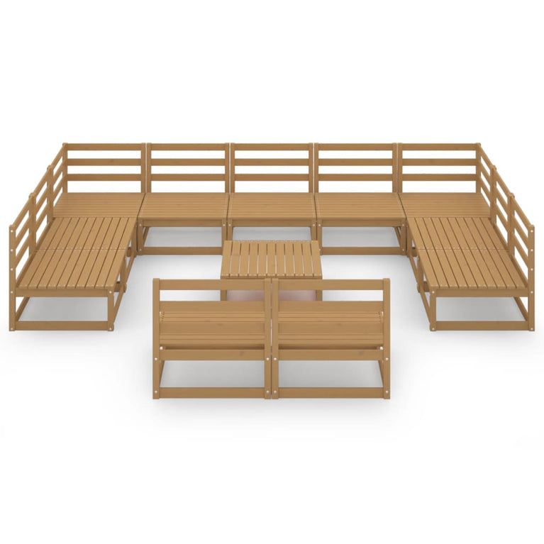 12-delige Loungeset massief grenenhout