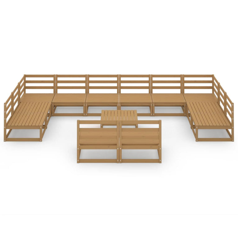 13-delige Loungeset massief grenenhout