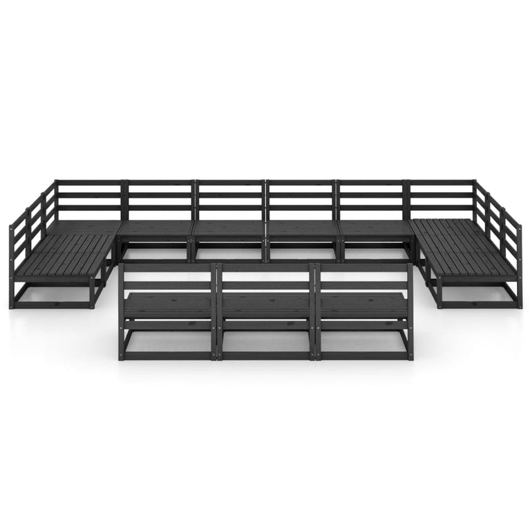 13-delige Loungeset massief grenenhout