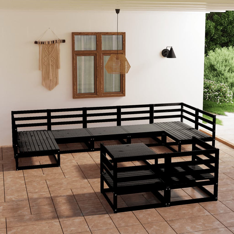 10-delige Loungeset massief grenenhout