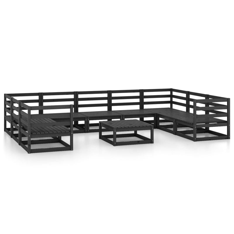 10-delige Loungeset massief grenenhout