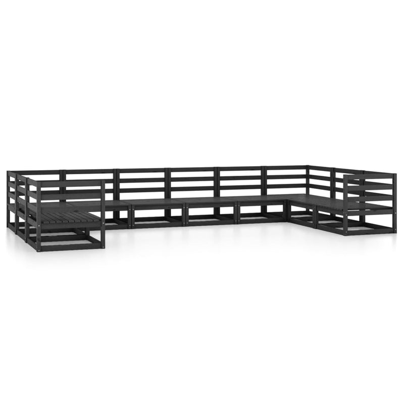 10-delige Loungeset massief grenenhout