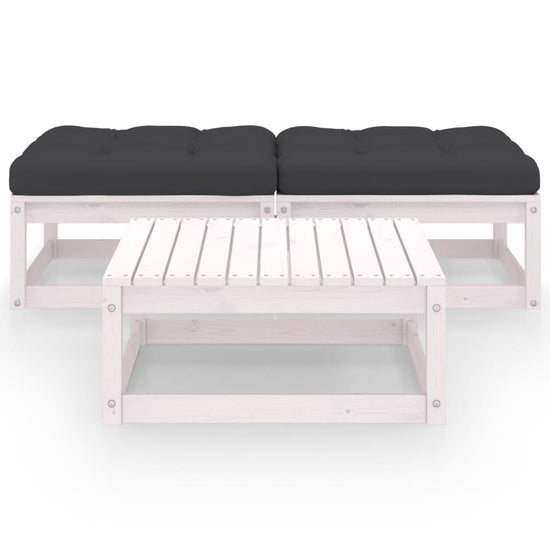 3-delige Loungeset met kussens massief grenenhout MeubelReus