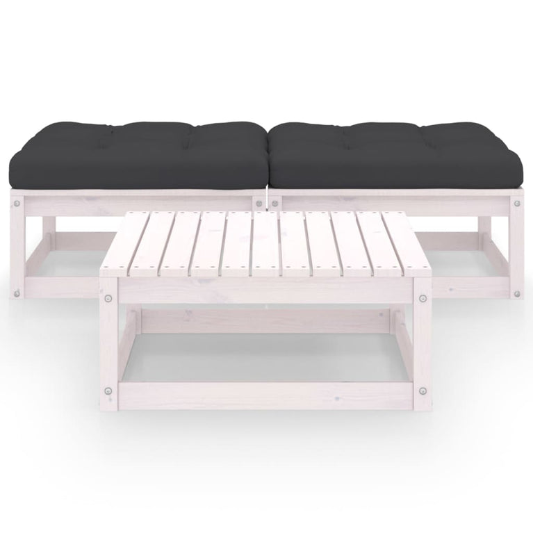 3-delige Loungeset met kussens massief grenenhout MeubelReus