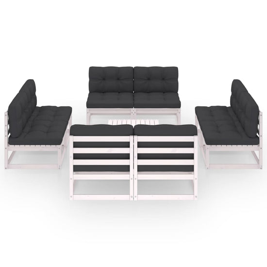 9-delige Loungeset met kussens massief grenenhout MeubelReus