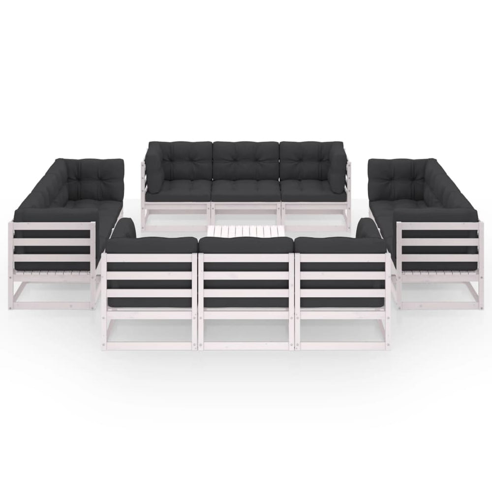 13-delige Loungeset met kussens massief grenenhout MeubelReus