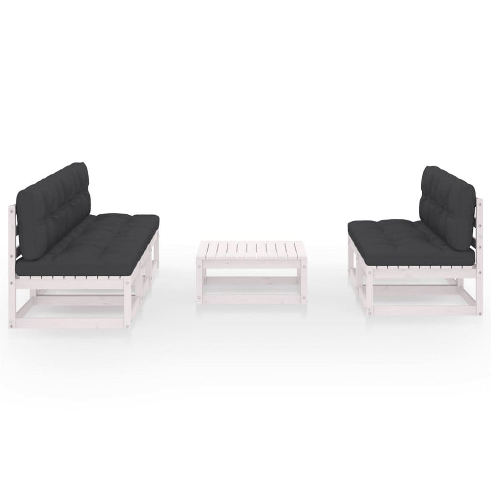 6-delige Loungeset met kussens massief grenenhout MeubelReus