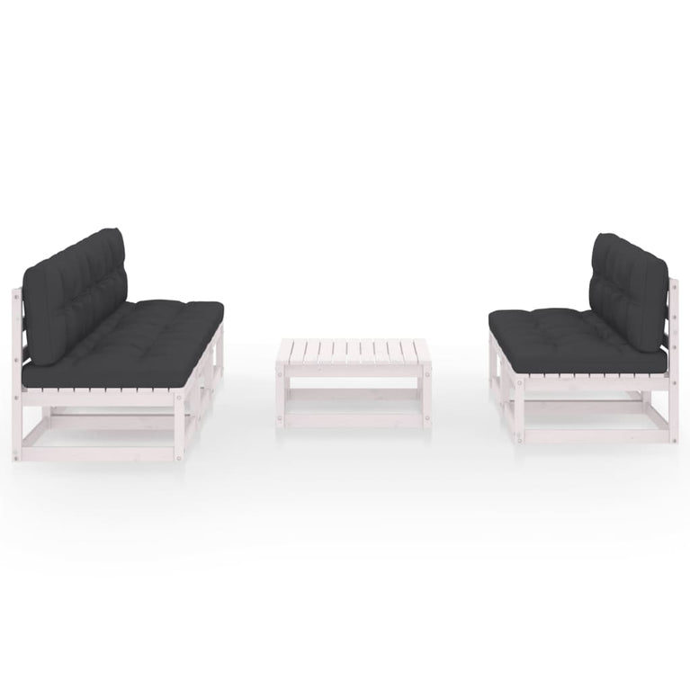 6-delige Loungeset met kussens massief grenenhout MeubelReus