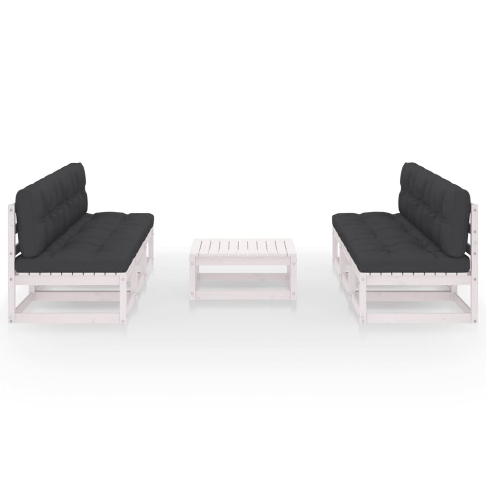 7-delige Loungeset met kussens massief grenenhout MeubelReus