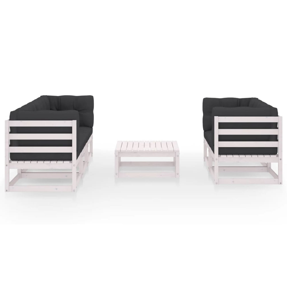 6-delige Loungeset met kussens massief grenenhout MeubelReus