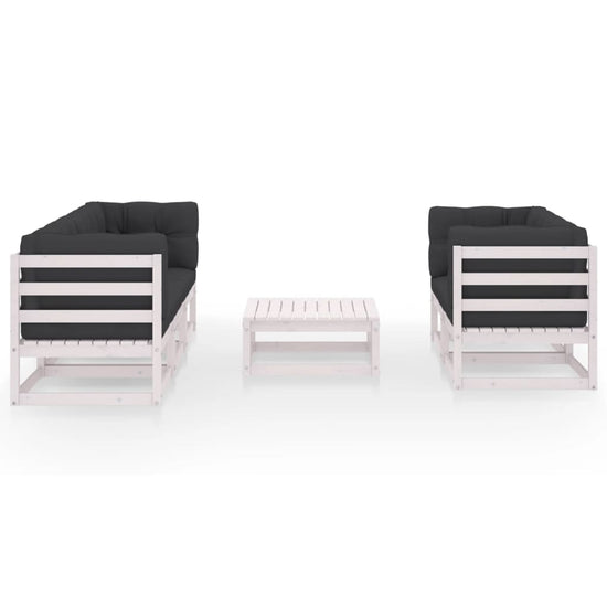 6-delige Loungeset met kussens massief grenenhout MeubelReus