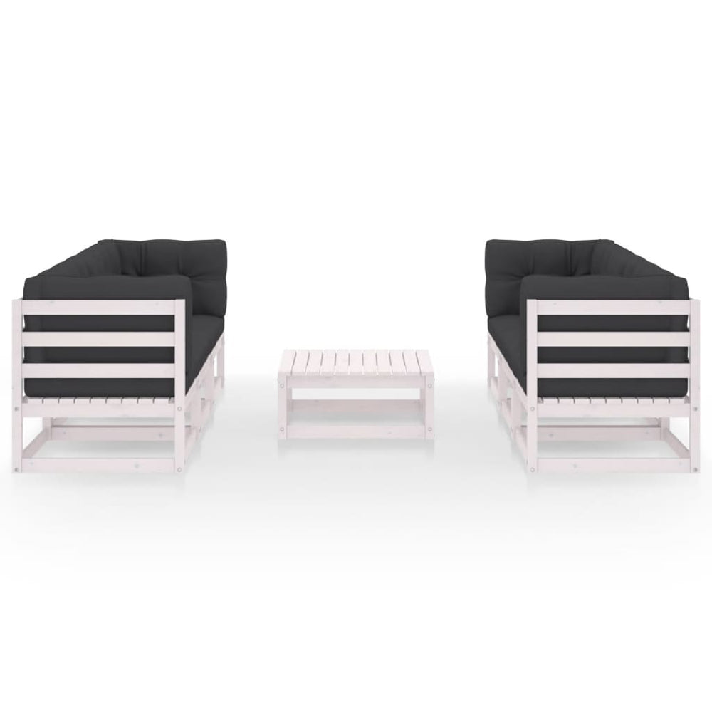 7-delige Loungeset met kussens massief grenenhout MeubelReus