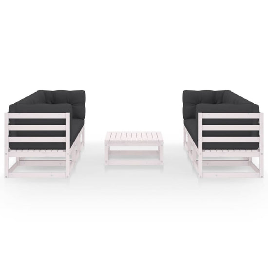 7-delige Loungeset met kussens massief grenenhout MeubelReus