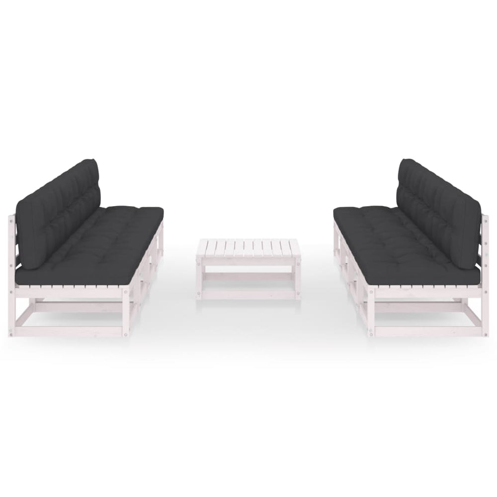 9-delige Loungeset met kussens massief grenenhout MeubelReus