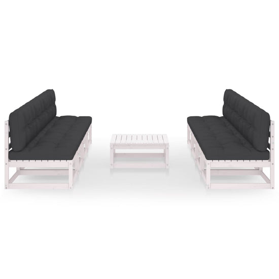 9-delige Loungeset met kussens massief grenenhout MeubelReus