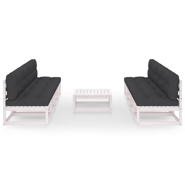 9-delige Loungeset met kussens massief grenenhout MeubelReus