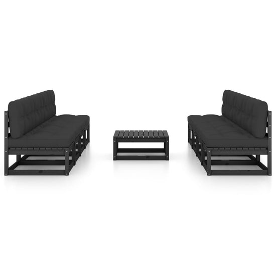 9-delige Loungeset met kussens massief grenenhout MeubelReus