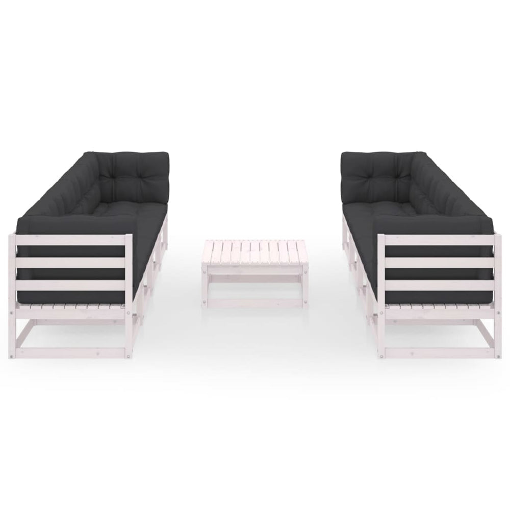 9-delige Loungeset met kussens massief grenenhout MeubelReus