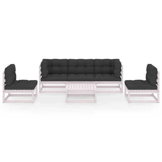 6-delige Loungeset met kussens massief grenenhout MeubelReus