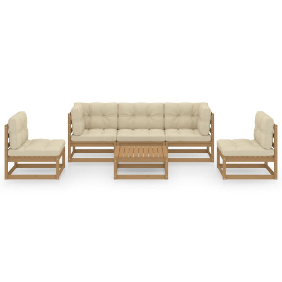 6-delige Loungeset met kussens massief grenenhout MeubelReus