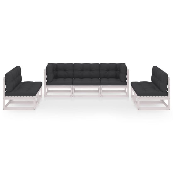 7-delige Loungeset met kussens massief grenenhout MeubelReus