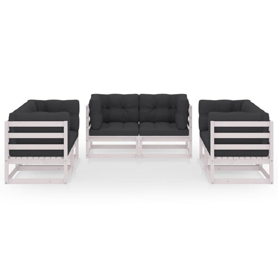 6-delige Loungeset met kussens massief grenenhout MeubelReus