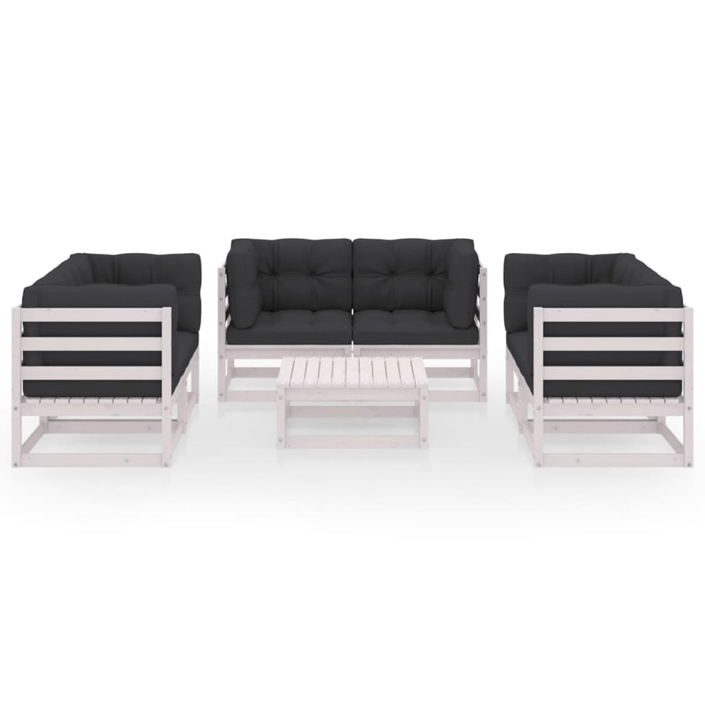 7-delige Loungeset met kussens massief grenenhout MeubelReus