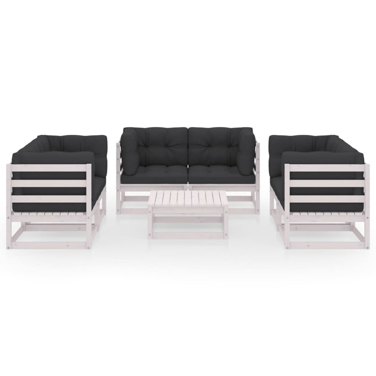 7-delige Loungeset met kussens massief grenenhout MeubelReus