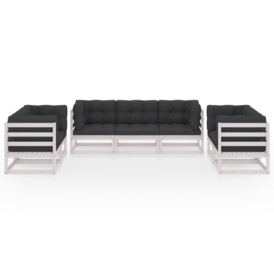 7-delige Loungeset met kussens massief grenenhout MeubelReus