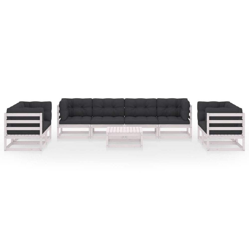 9-delige Loungeset met kussens massief grenenhout MeubelReus