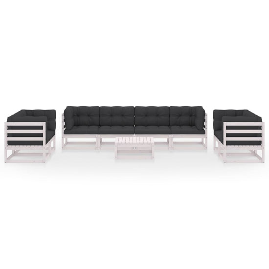 9-delige Loungeset met kussens massief grenenhout MeubelReus