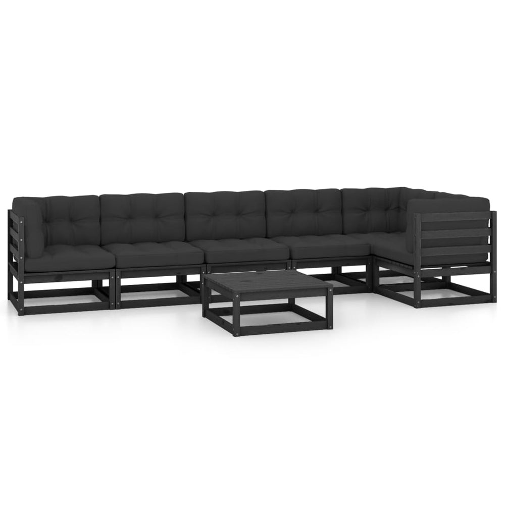 7-delige Loungeset met kussens massief grenenhout MeubelReus