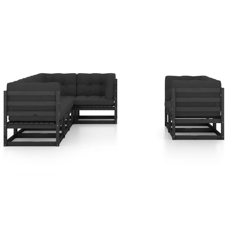 7-delige Loungeset met kussens massief grenenhout MeubelReus