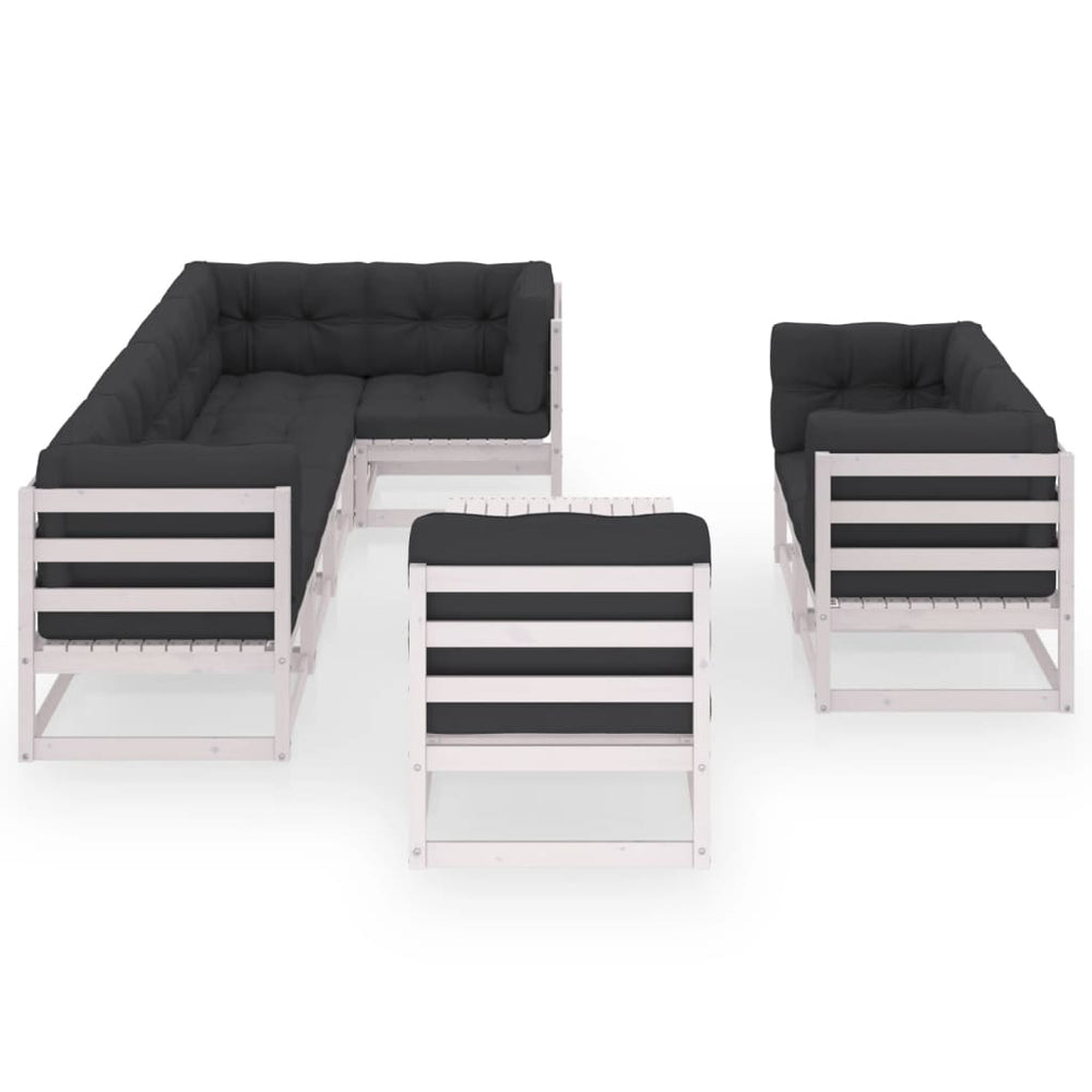 9-delige Loungeset met kussens massief grenenhout MeubelReus