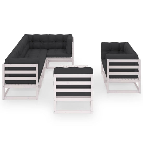 9-delige Loungeset met kussens massief grenenhout MeubelReus