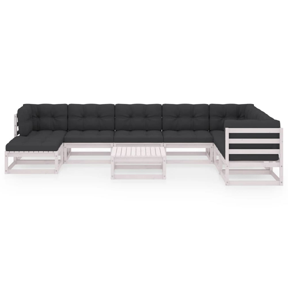 9-delige Loungeset met kussens massief grenenhout MeubelReus